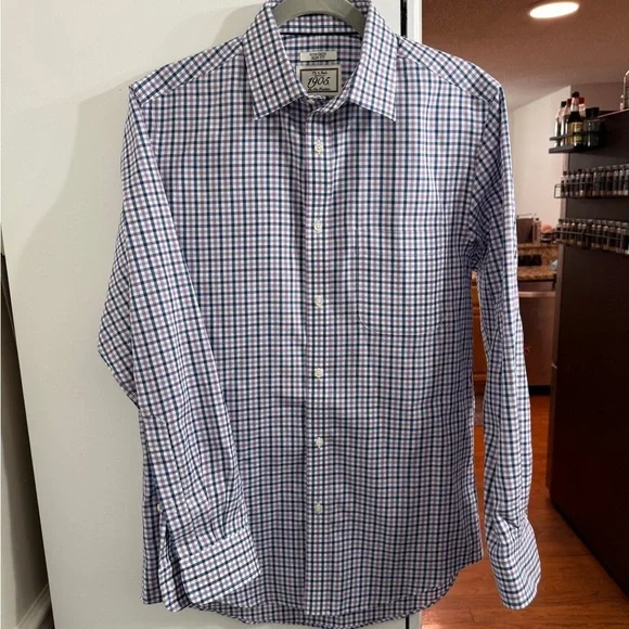 Jos. A. Bank Purple 1905 Non iron slim fit long sleeve Button Up Shirt 15-33 - Picture 5 of 5
